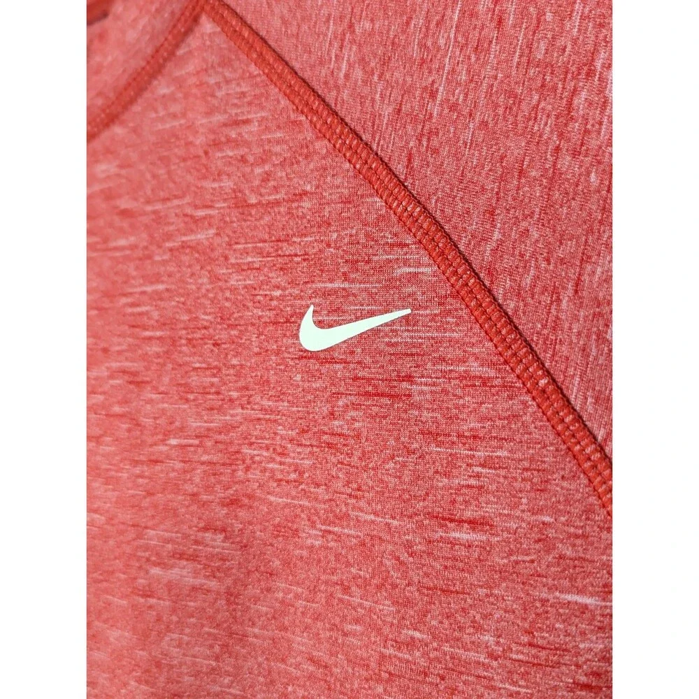 NIKE Hydroguard Dri Fit S/S Swim Shirt Mens XL Red UPF40 Stretch Athletic Logo